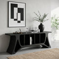 Contemporary Open Shelf Console Table For Living Room