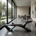 Organic Modern Curved Bench For Living Room Or Entryway