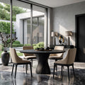 Contemporary Twisted Pedestal Round Dining Table For Dining Room