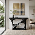 Modern Organic Open Base Console Table For Entryway