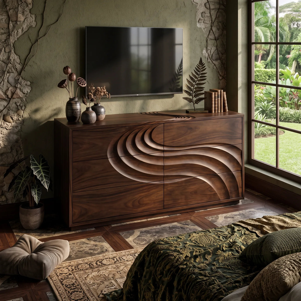 Contemporary Flow Dresser Drawer For Modern Bedroom