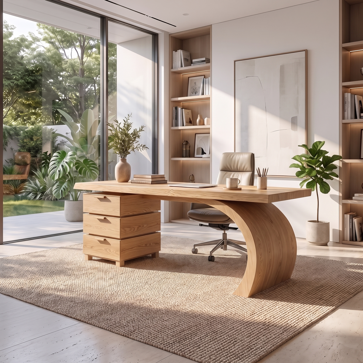Inviting Office Desk Computer Desk Executive Desk Three Drawers For Home Office