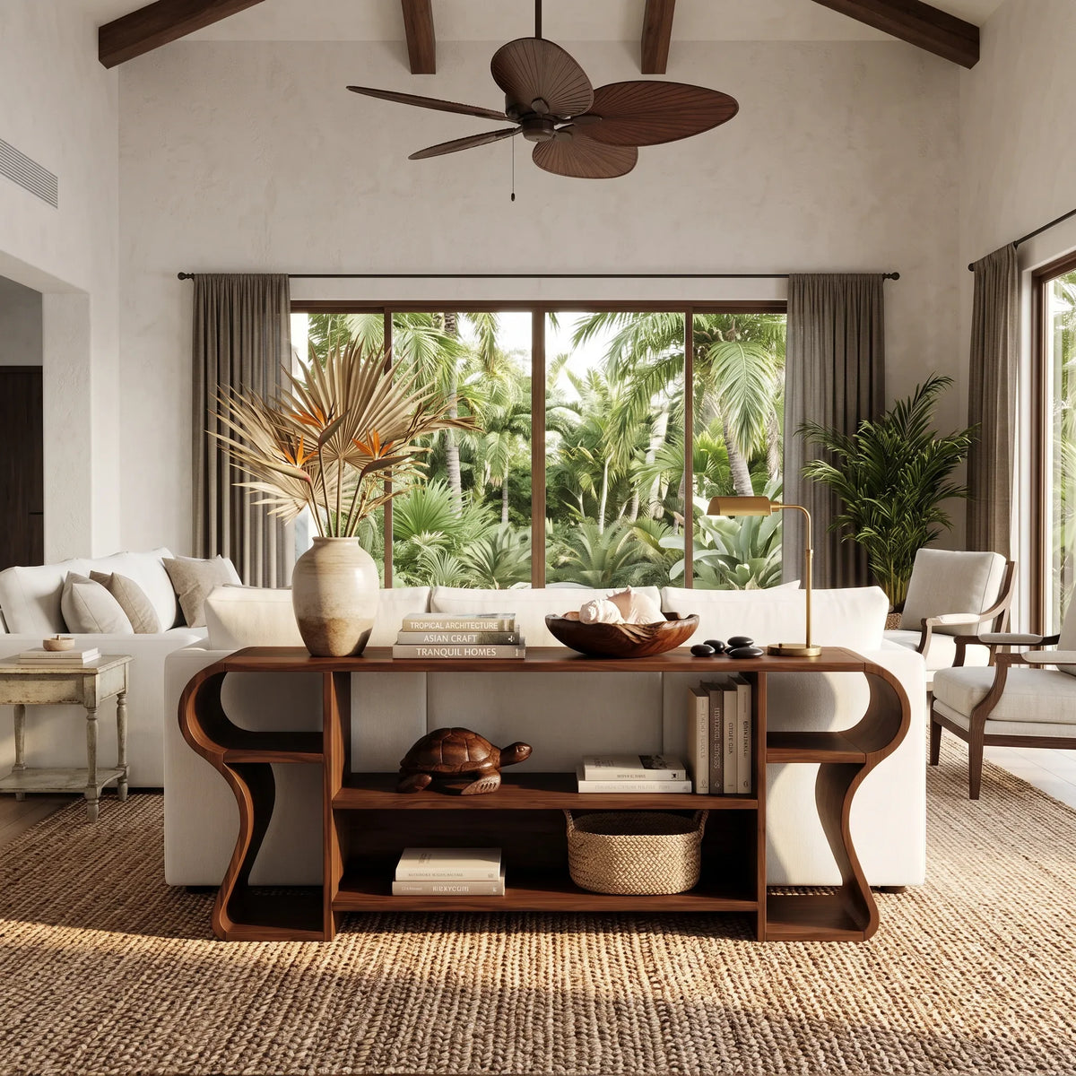 Contemporary Display Console Table For Living Area