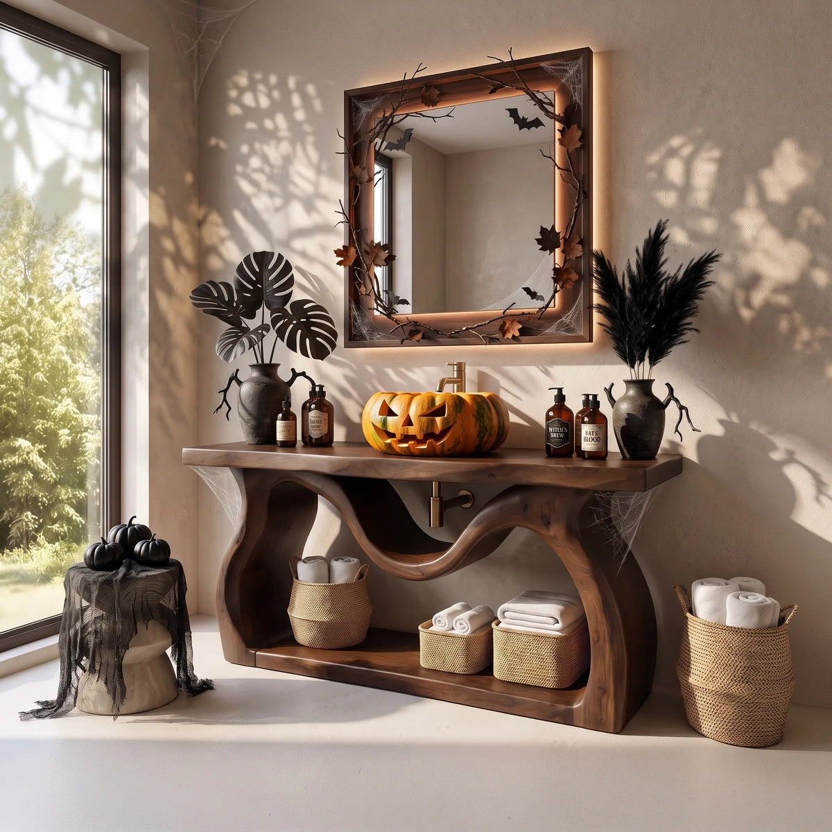 Modern Halloween Bathroom Vanity Cabinet Luxury Ensuite