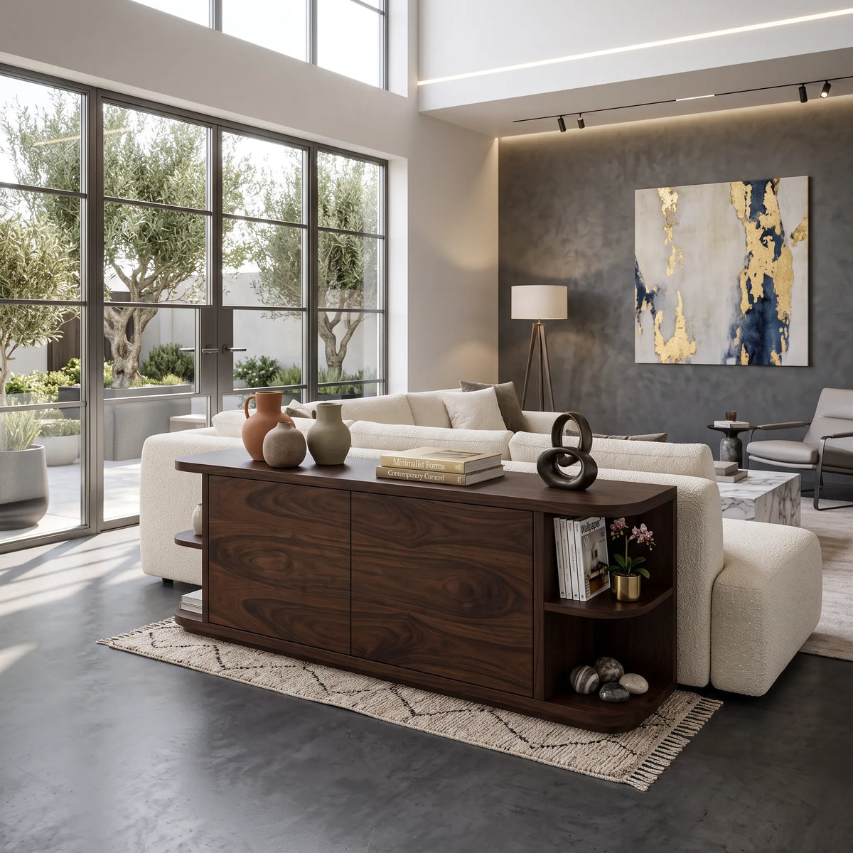 Modern Drawer Console Cabinet For Living Room