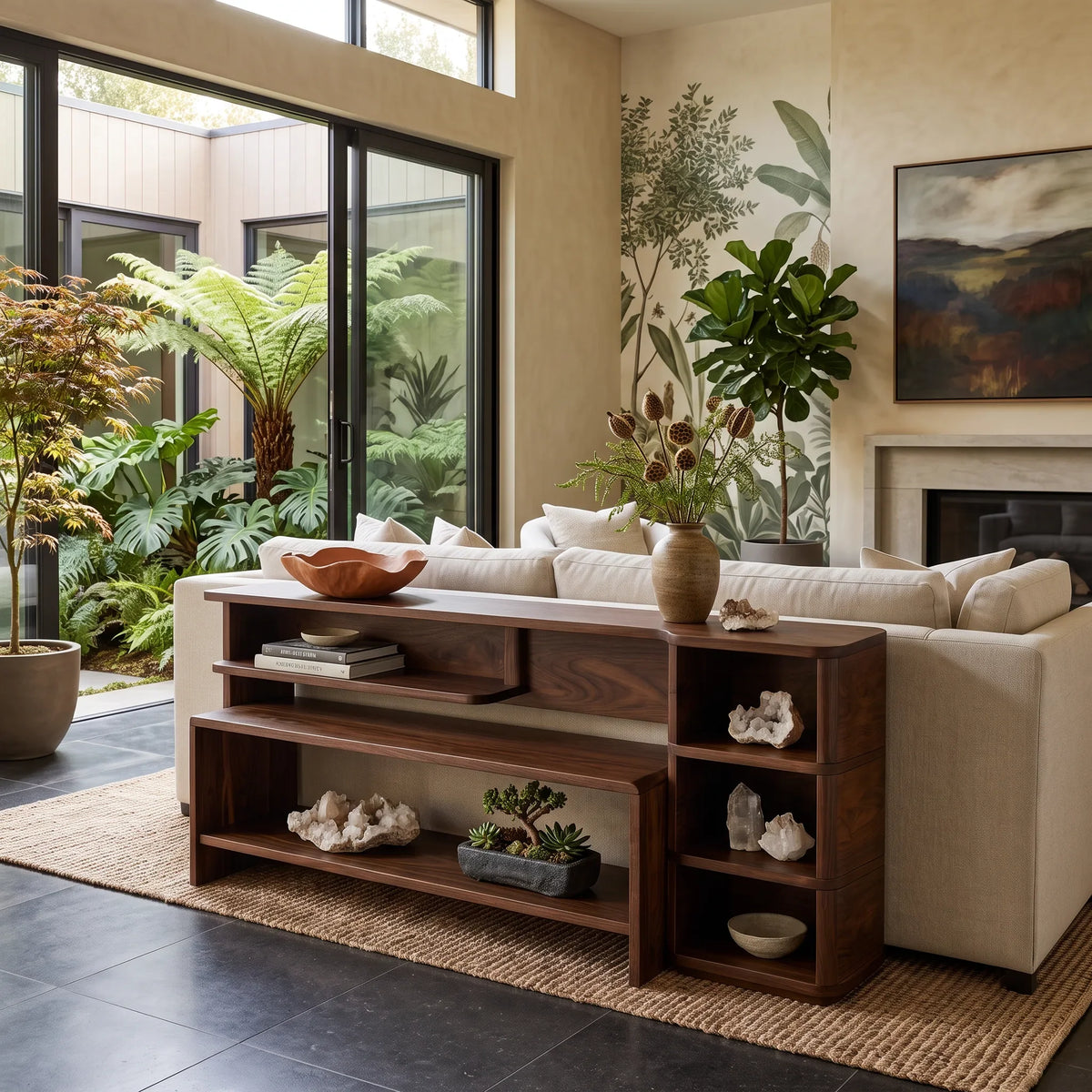 Minimalist Storage Console For Contemporary Living Room
