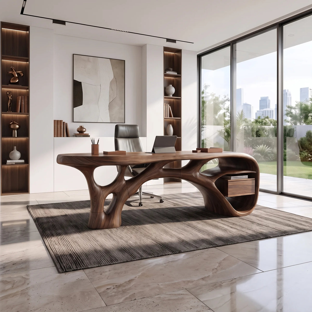Airy Executive Desk Computer Desk Home Office Desk Open Frame For Modern Office