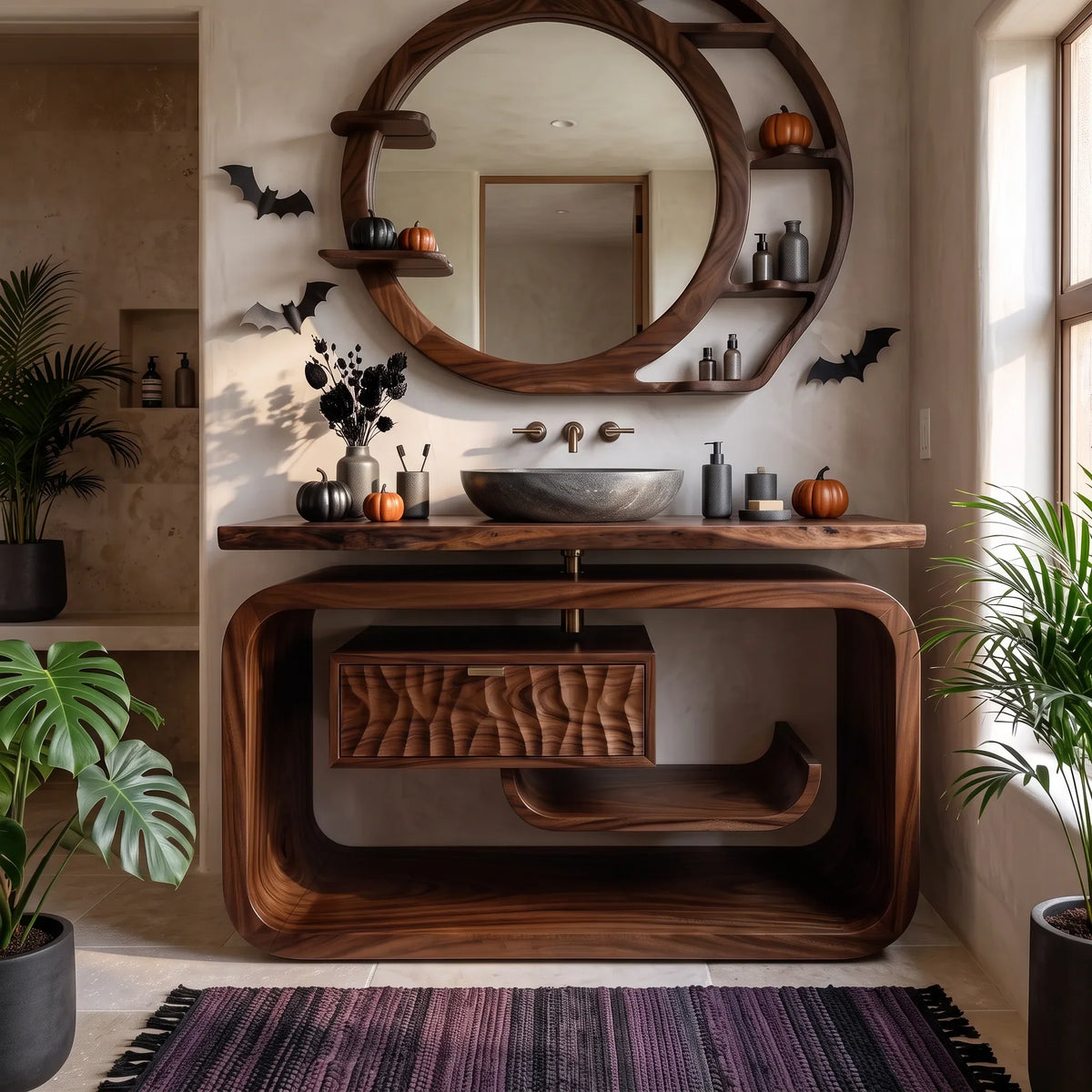 Farmhouse Skull Bathroom Vanity Contemporary Bathroom