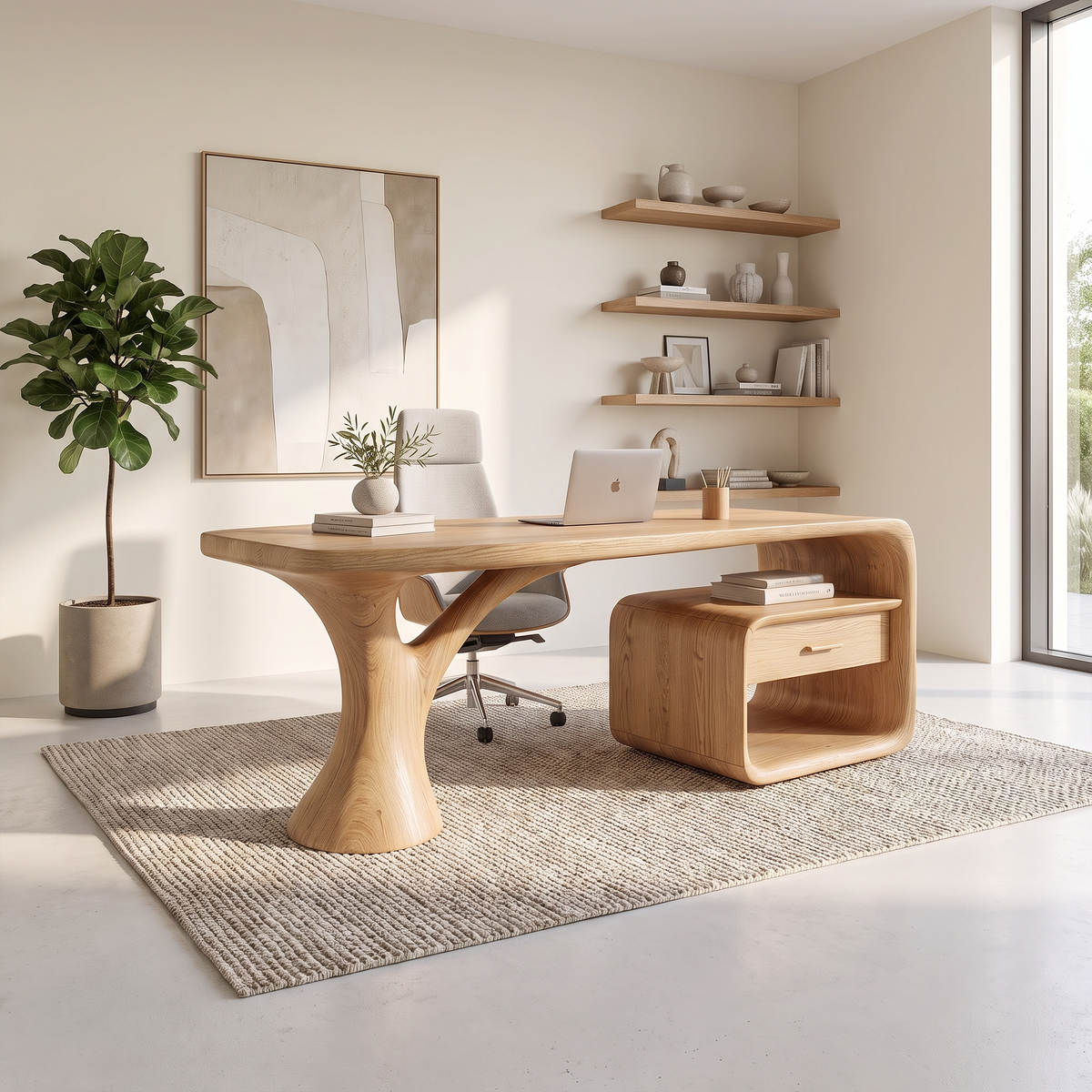 Peaceful Computer Desk Home Office Desk Office Desk Floating Drawer For Home Office
