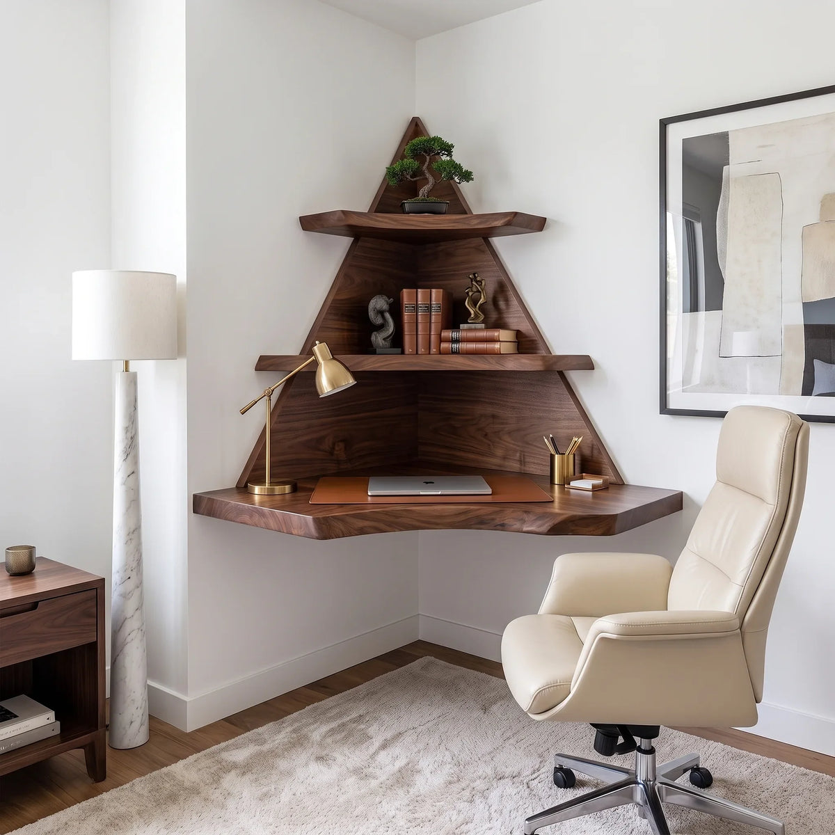 Cozy Computer Desk Home Office Desk Corner Shelves For Home Office