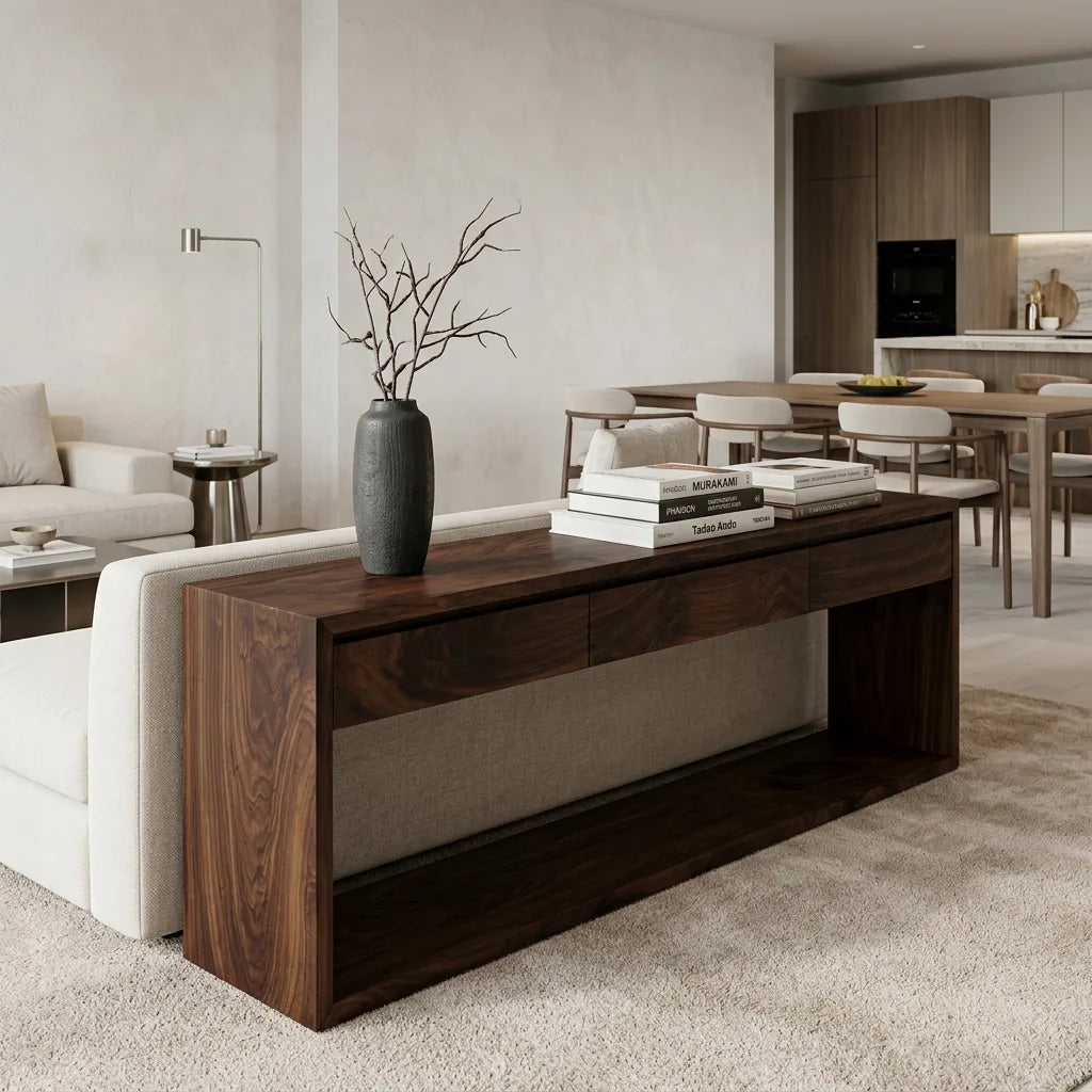 Contemporary Table Behind Sofa For Living Room