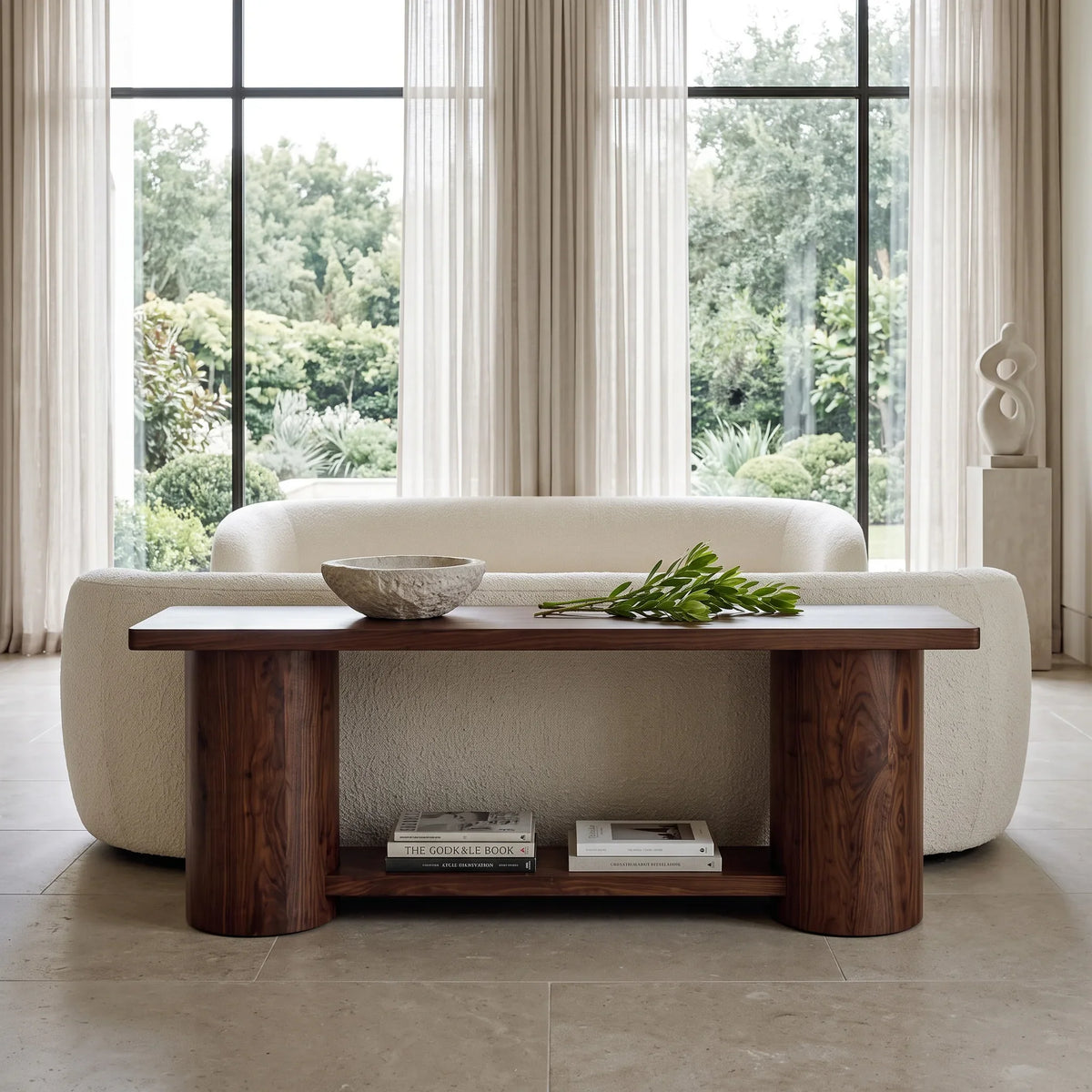 Organic Table Behind Sofa For Living Room