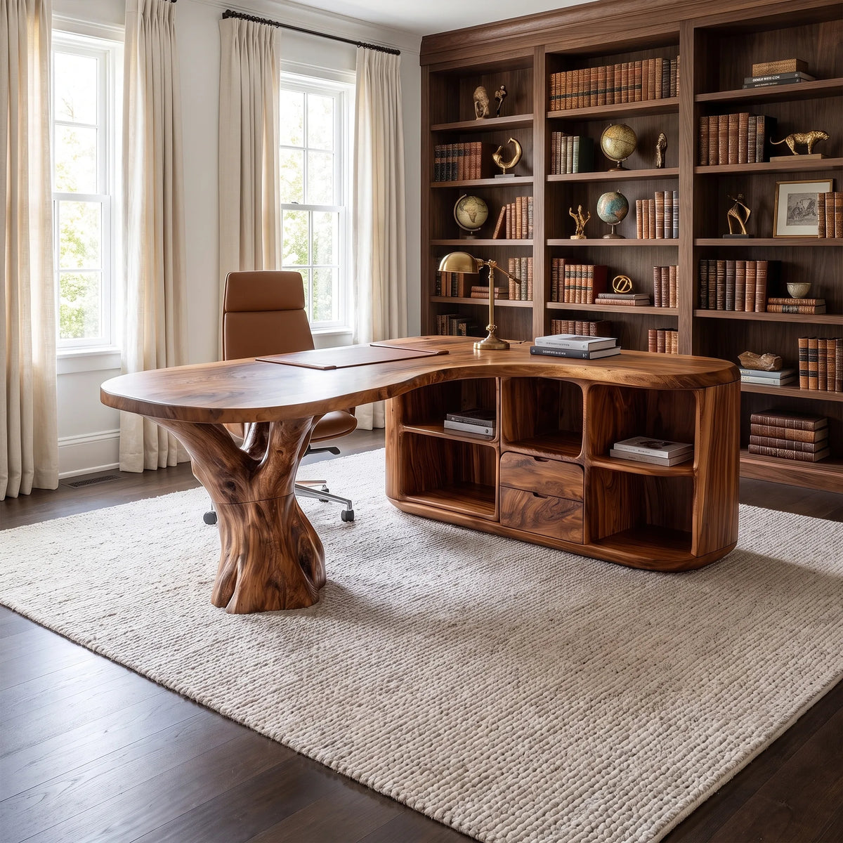 Graceful Writing Desk Office Desk Home Office Desk With Two Drawers For Home Office