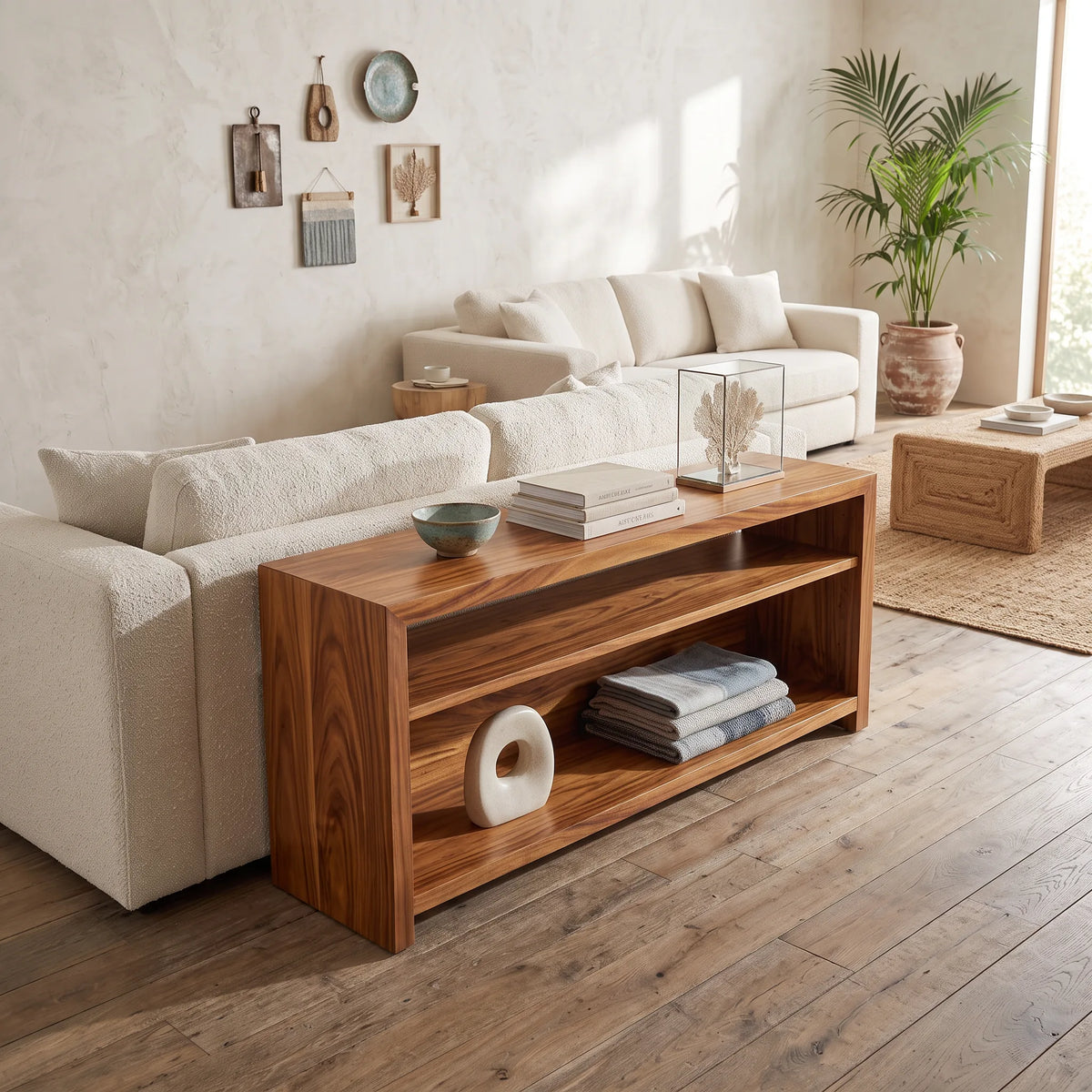 Organic Open Frame Console For Modern Hallway