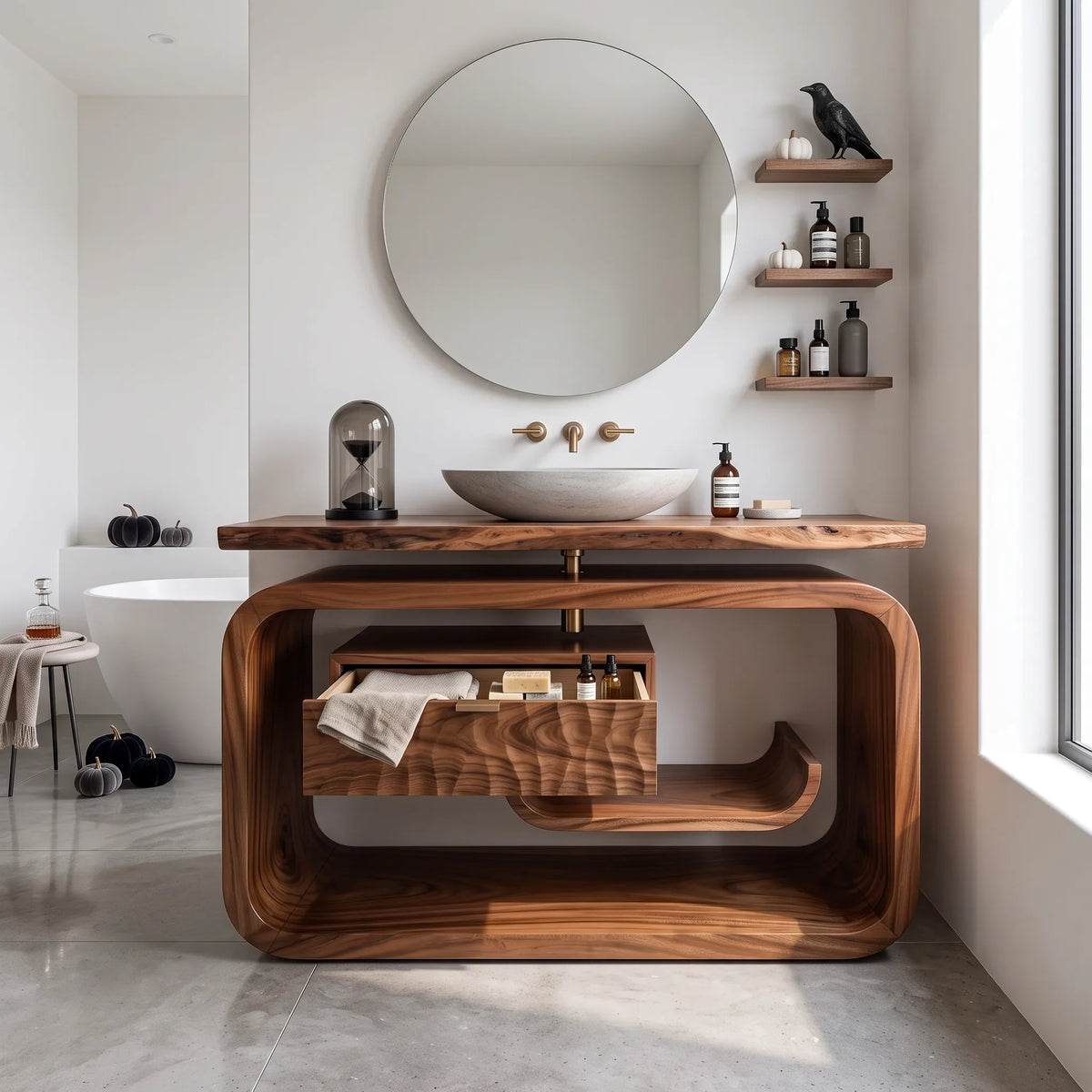 Farmhouse Skull Bathroom Vanity Contemporary Bathroom