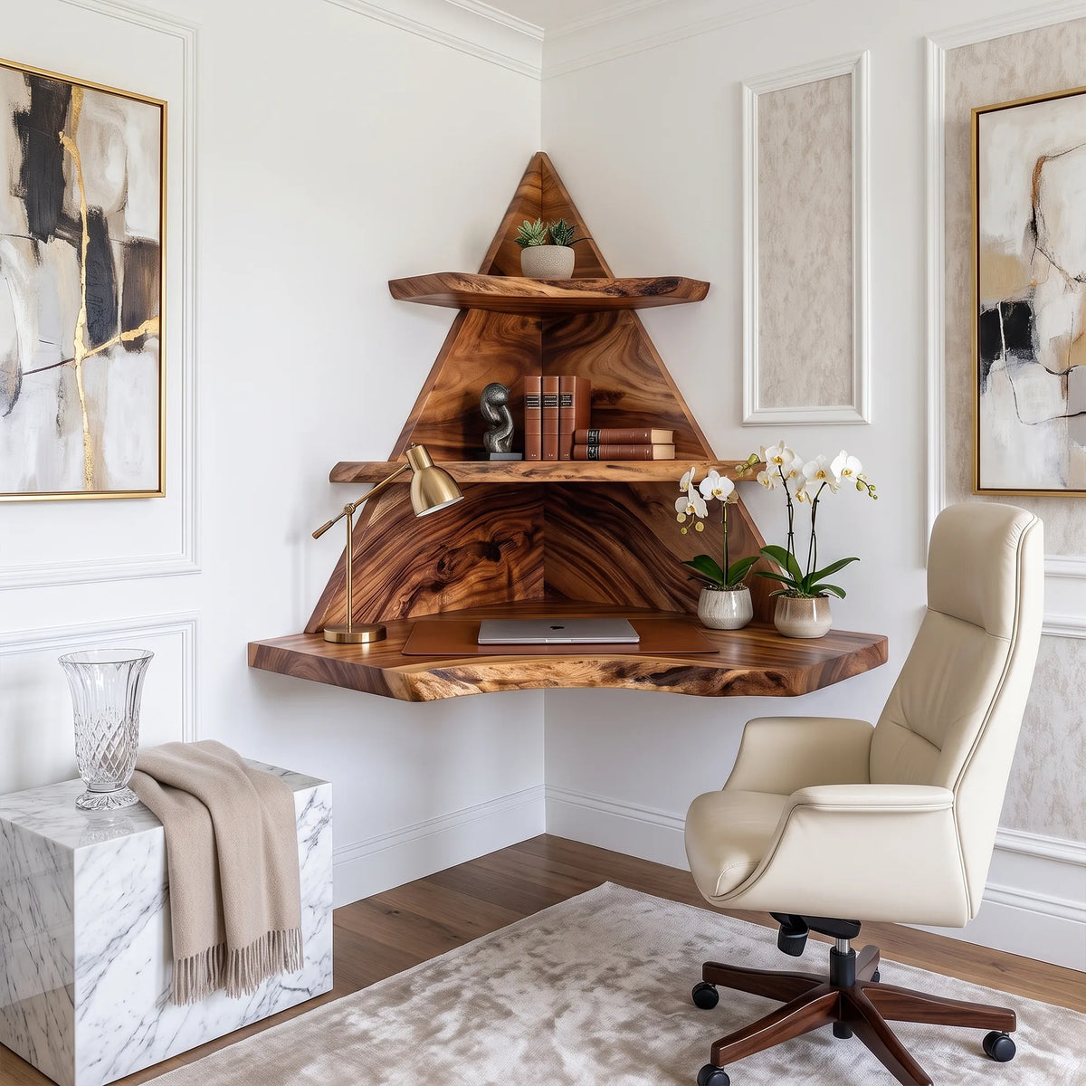 Cozy Computer Desk Home Office Desk Corner Shelves For Home Office