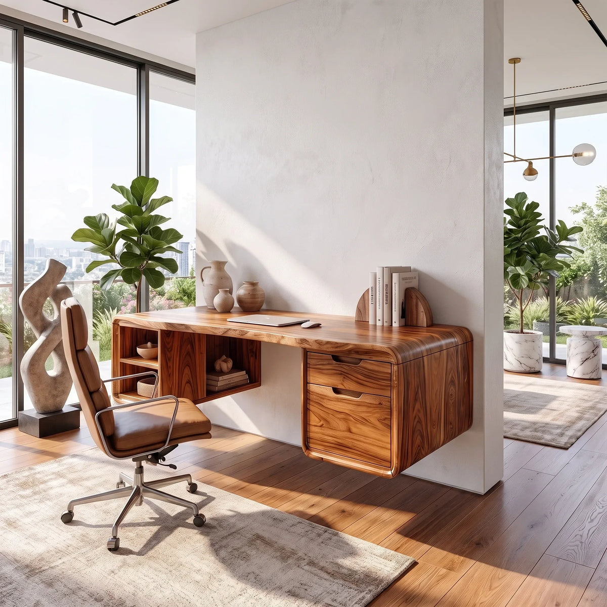 Cozy Computer Desk Home Office Desk Writing Desk With Open Storage For Home Office
