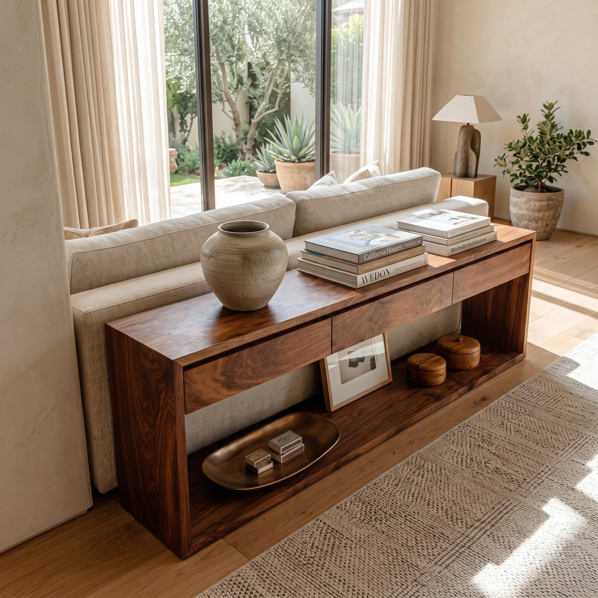 Contemporary Table Behind Sofa For Living Room