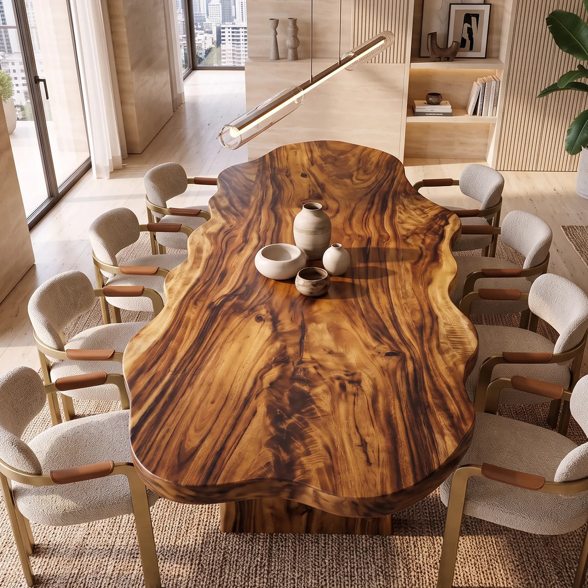 Handcrafted Table Top 8 Seater Dining Room