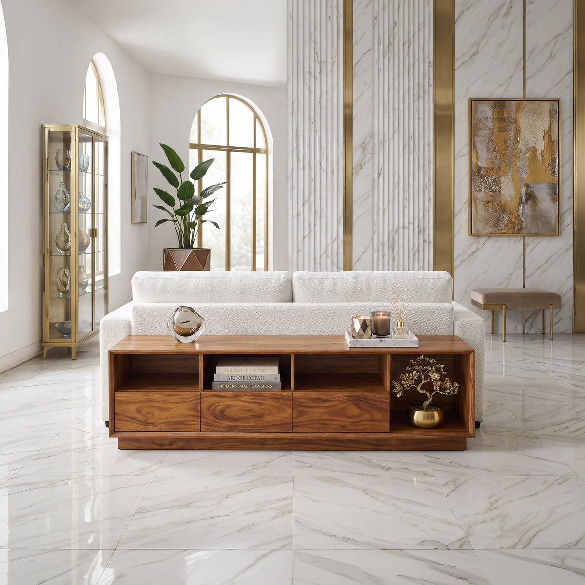 Minimalist Long Console Table For Contemporary Entryway