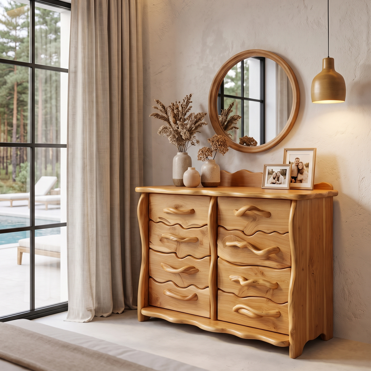 Minimalist Tall Dresser With Multiple Drawers For Bedroom