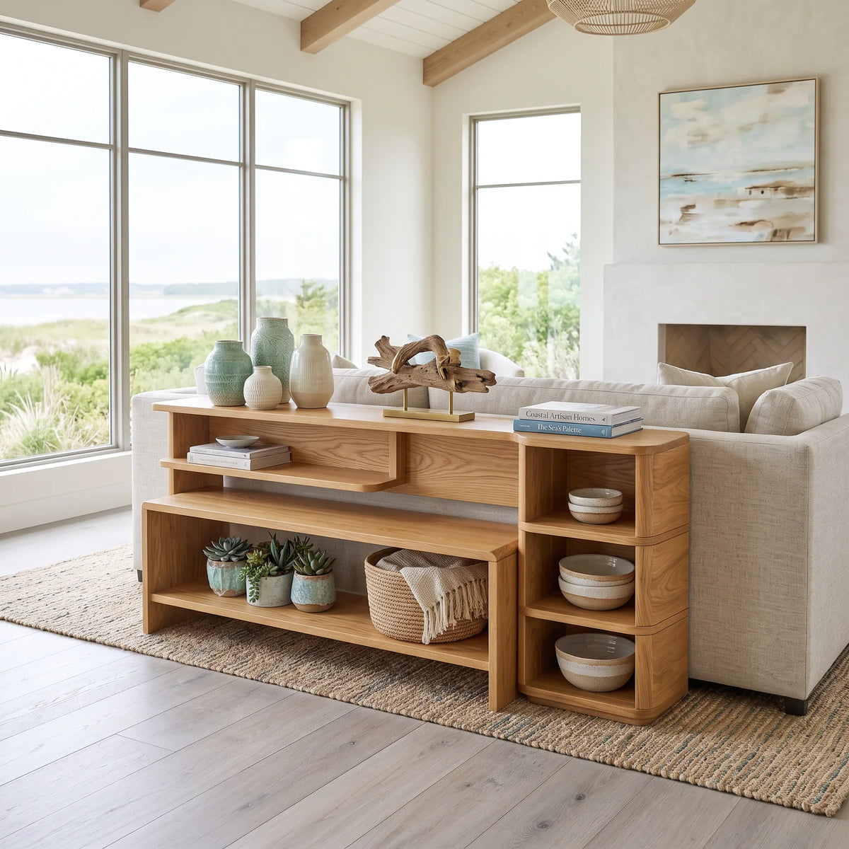Minimalist Storage Console For Contemporary Living Room
