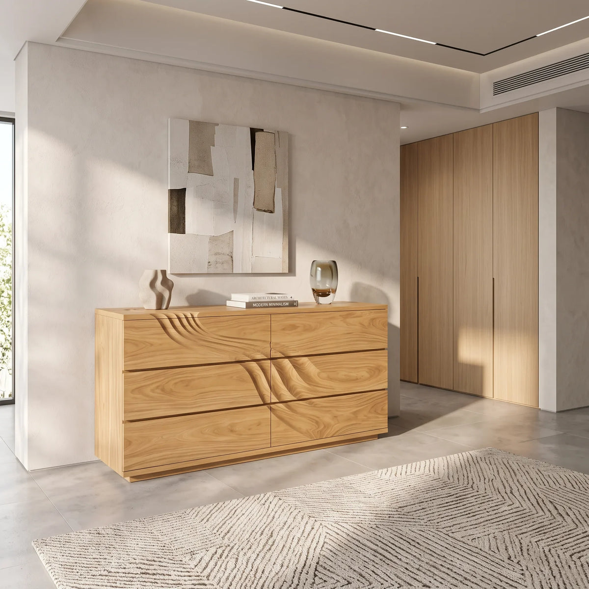 Organic Sculpted Dresser Table For Modern Interior