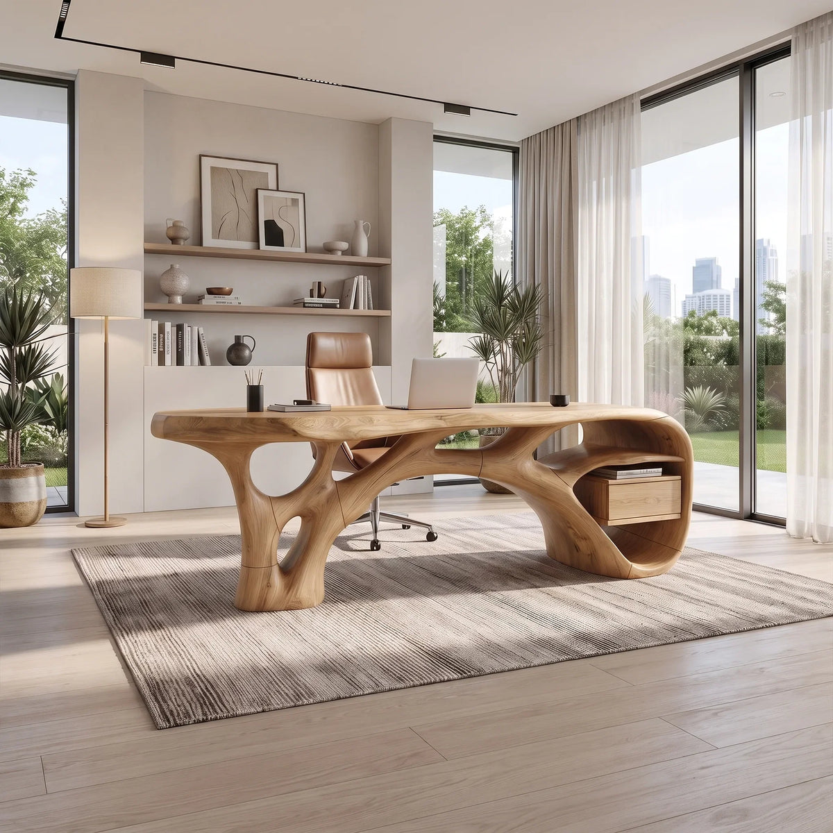 Airy Executive Desk Computer Desk Home Office Desk Open Frame For Modern Office