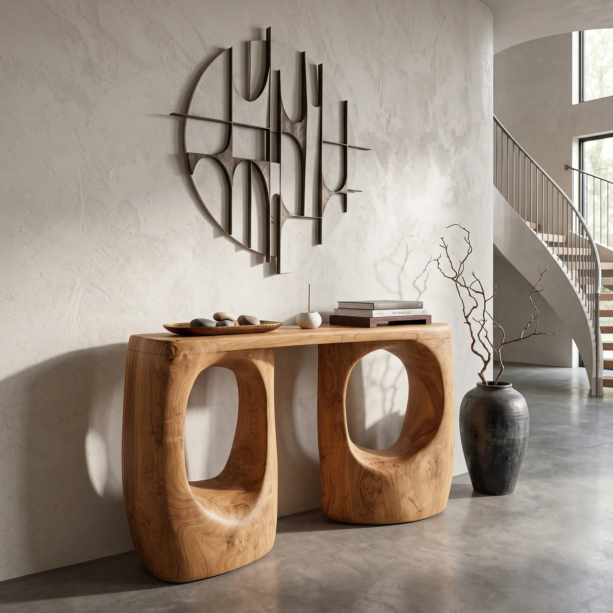 Contemporary Double Arch Console Table For Entryway