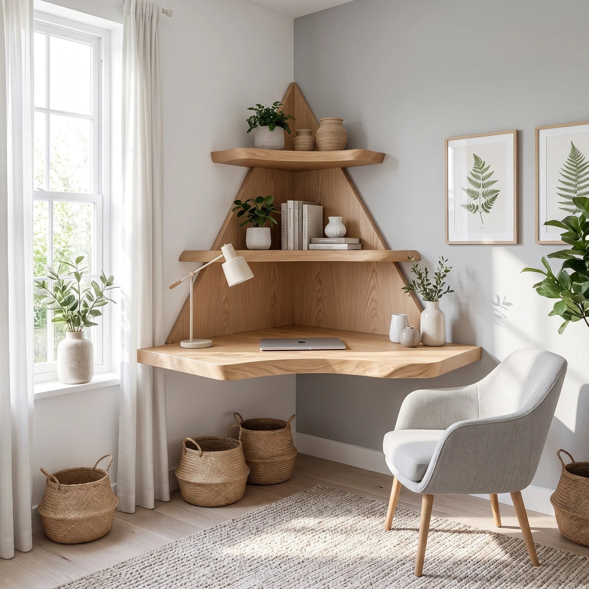 Cozy Computer Desk Home Office Desk Corner Shelves For Home Office