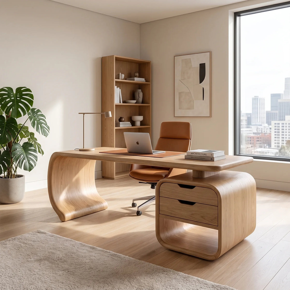 Refined Executive Desk Office Desk Computer Desk With Drawers For Home Office