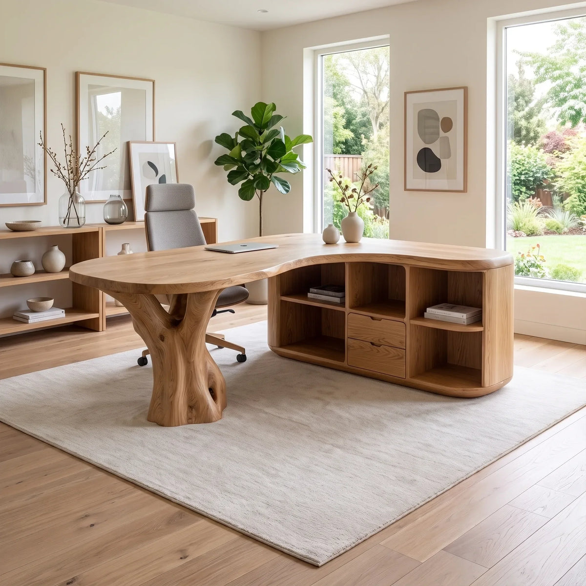 Graceful Writing Desk Office Desk Home Office Desk With Two Drawers For Home Office