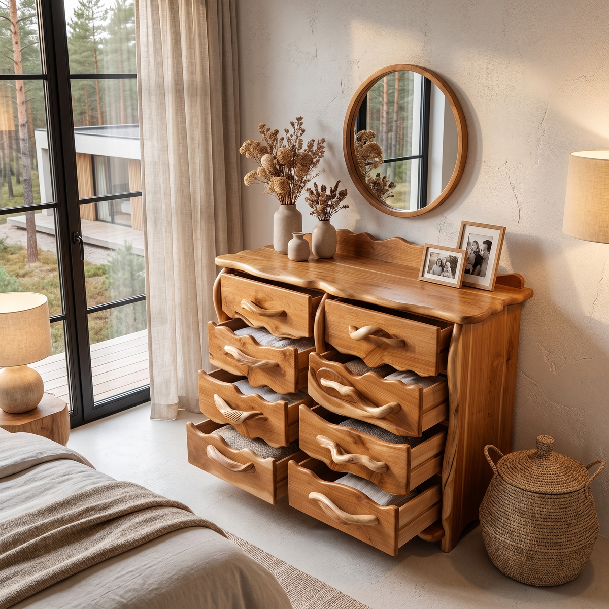 Minimalist Tall Dresser With Multiple Drawers For Bedroom