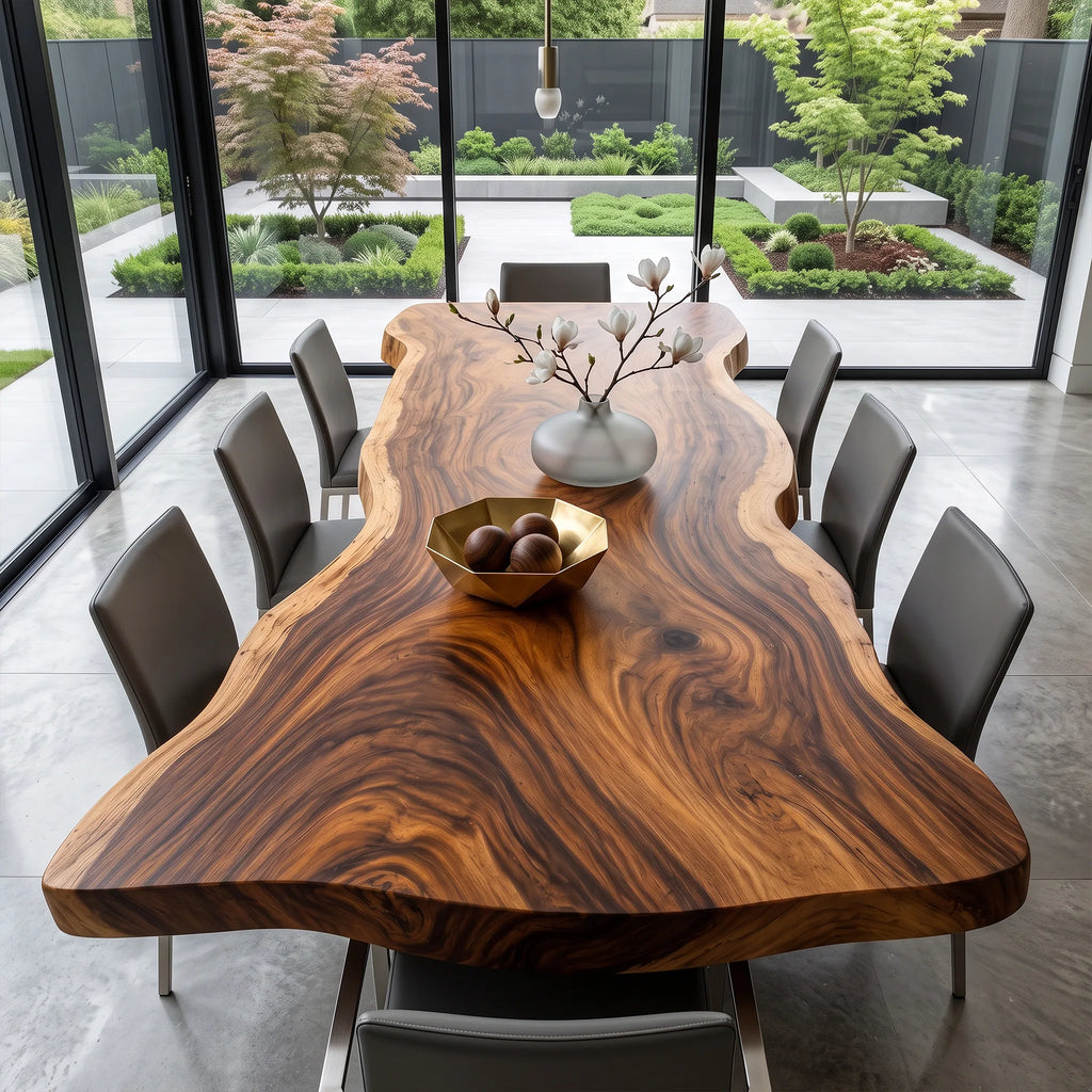Contemporary Live Edge Wood Table Top Modern Kitchen