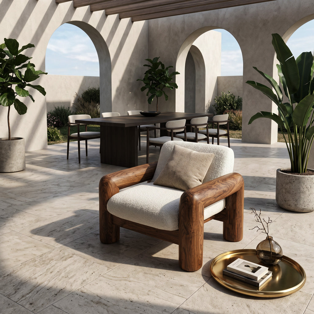 Modern Chunky Frame Armchair For Cozy Living Room