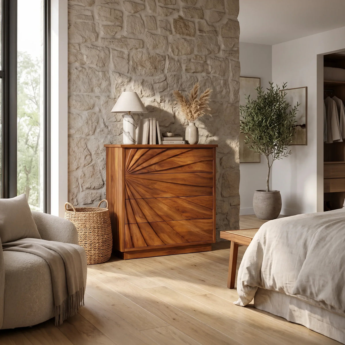 Organic Wave Nursery Dresser For Calm Baby Room