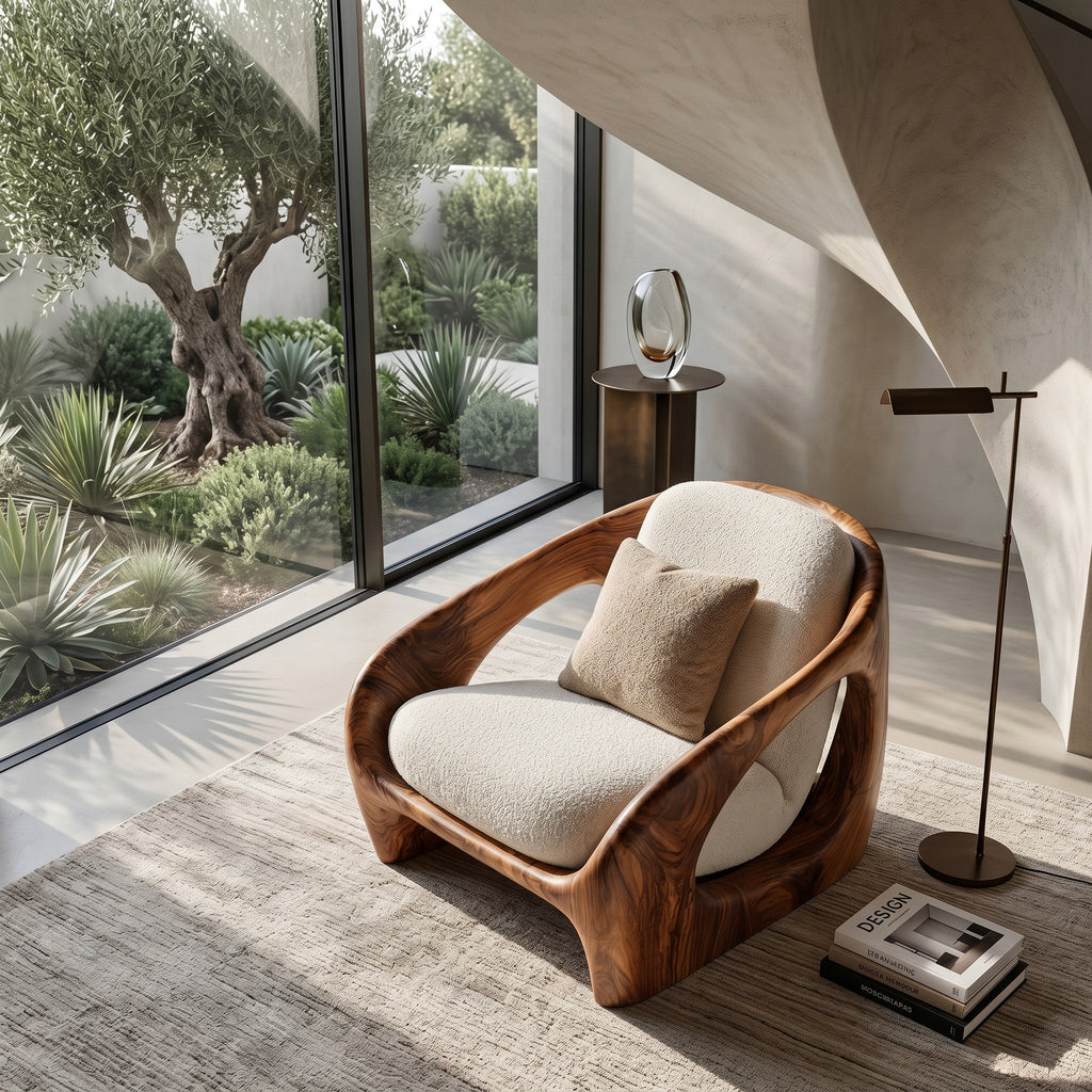 Minimalist Wooden Armchair For Contemporary Home
