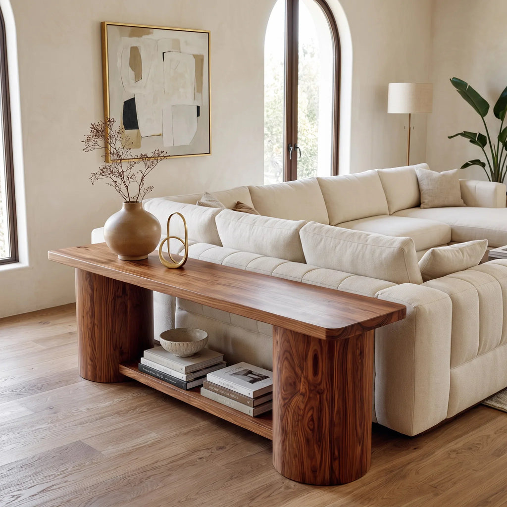 Organic Table Behind Sofa For Living Room