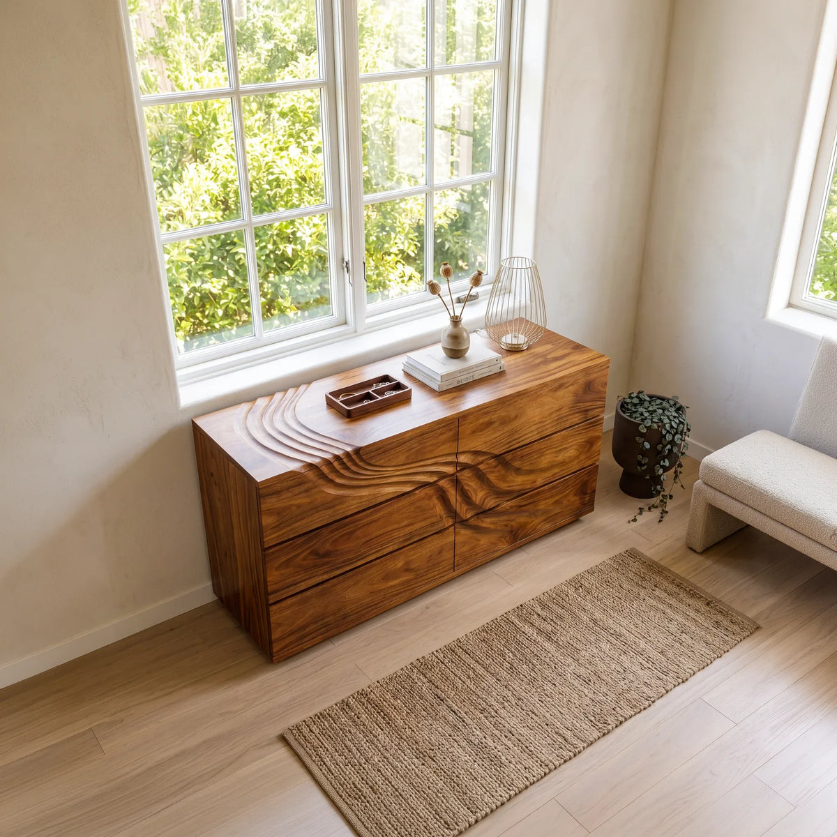 Organic Sculpted Dresser Table For Modern Interior