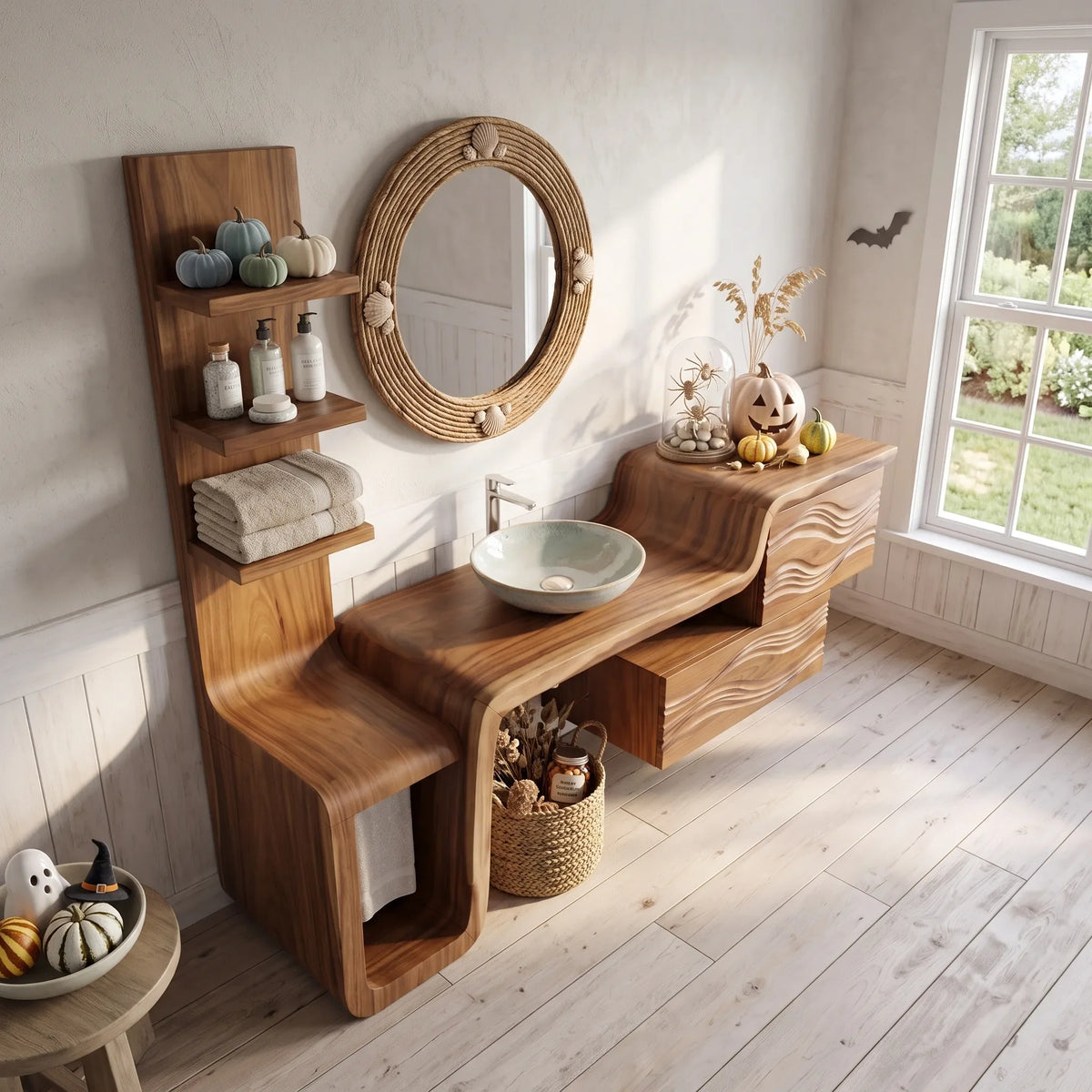 Organic Modern Halloween Bathroom Vanity Luxury Ensuite