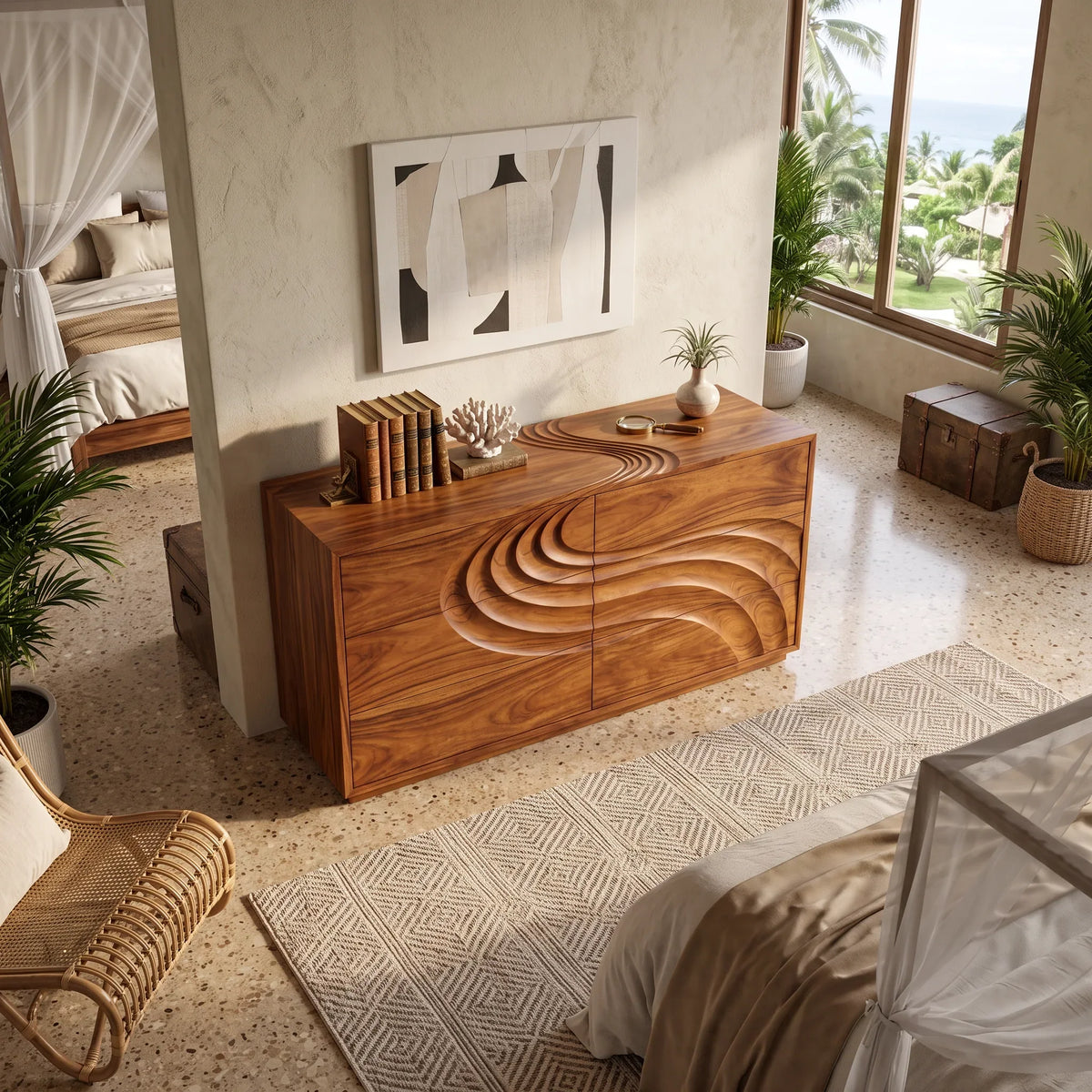 Contemporary Flow Dresser Drawer For Modern Bedroom