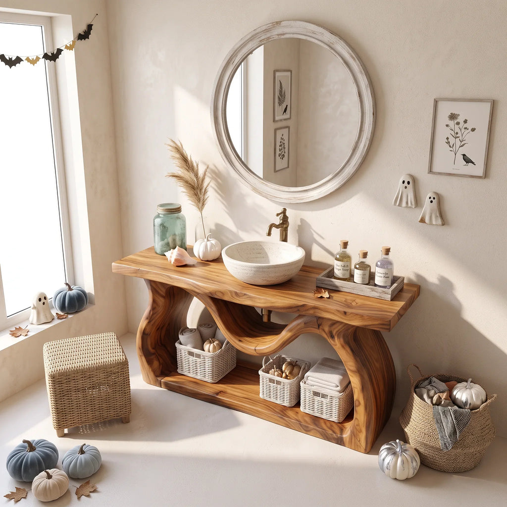 Modern Halloween Bathroom Vanity Cabinet Luxury Ensuite