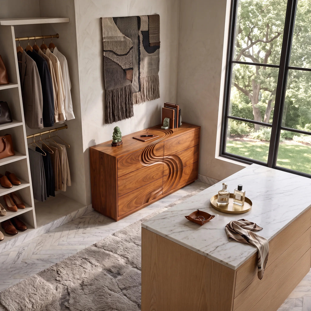Mid Century Contour Dresser Drawer For Bedroom