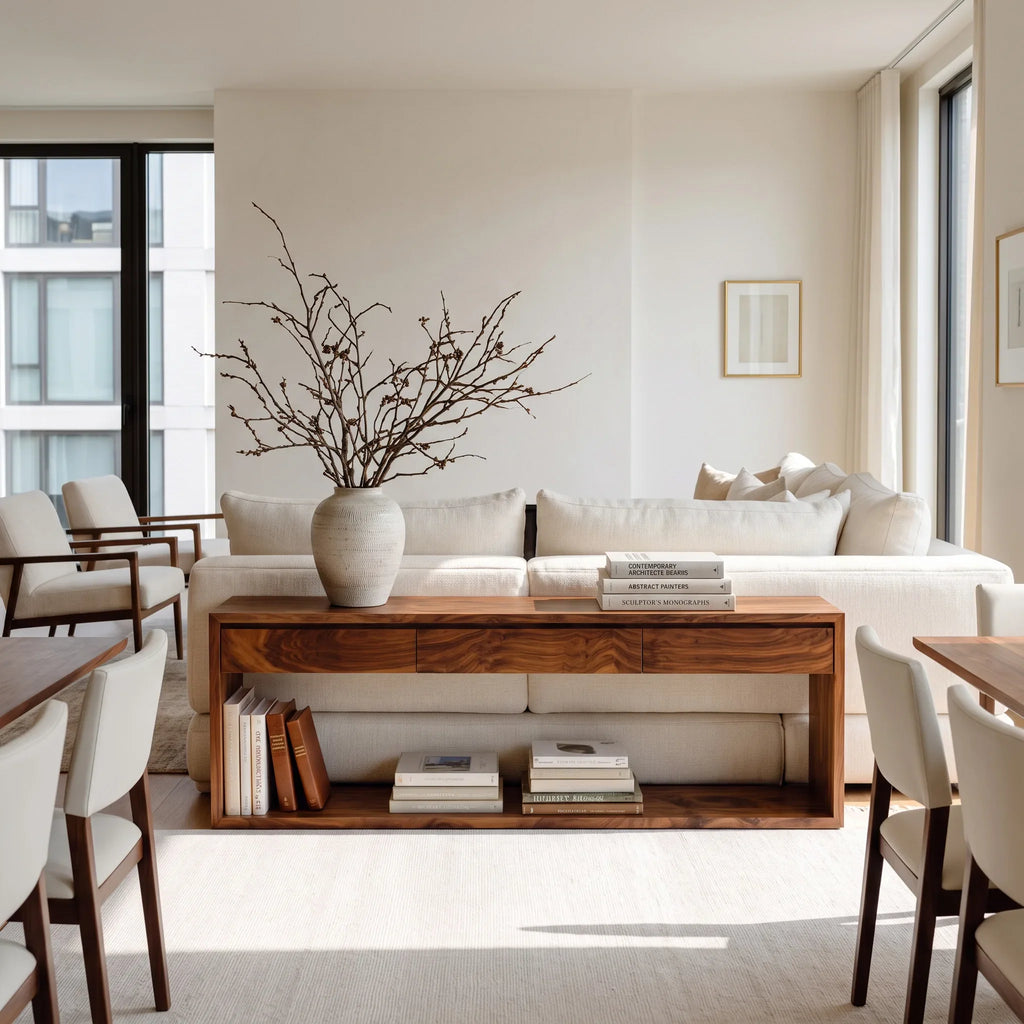 Contemporary Table Behind Sofa For Living Room