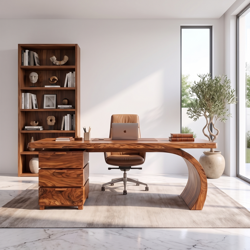 Inviting Office Desk Computer Desk Executive Desk Three Drawers For Home Office
