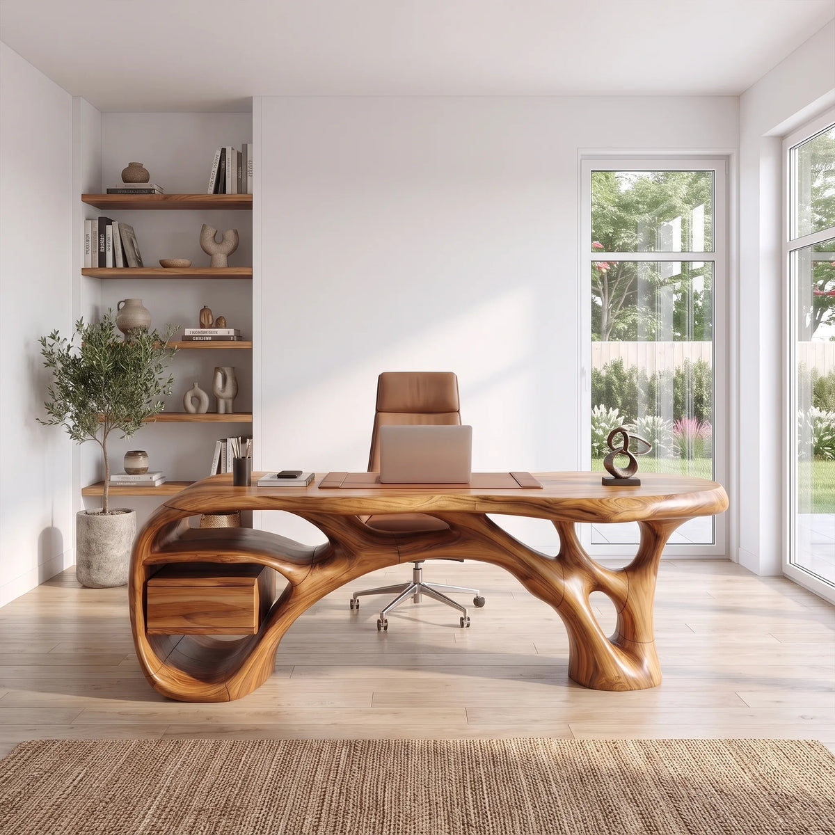 Airy Executive Desk Computer Desk Home Office Desk Open Frame For Modern Office