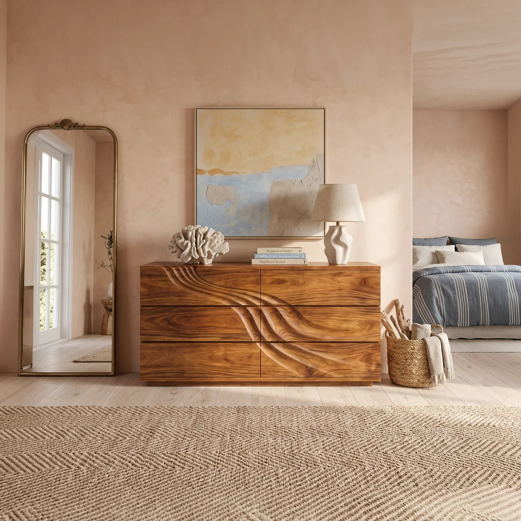 Organic Sculpted Dresser Table For Modern Interior