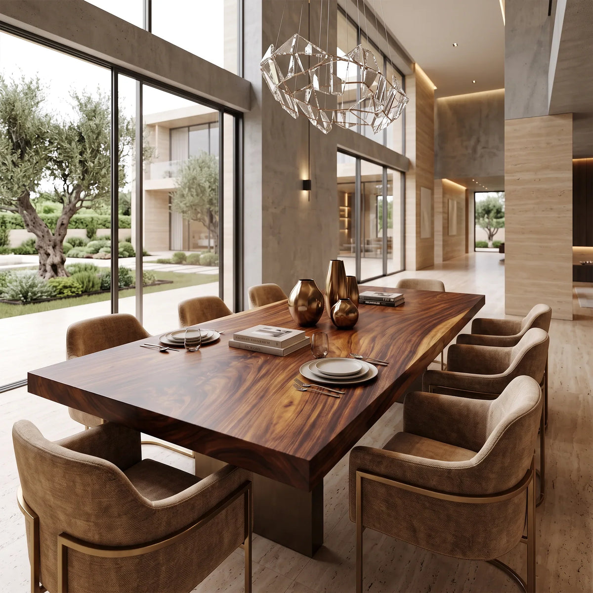 Rustic Rectangular Dining Table Top Outdoor Dining Area