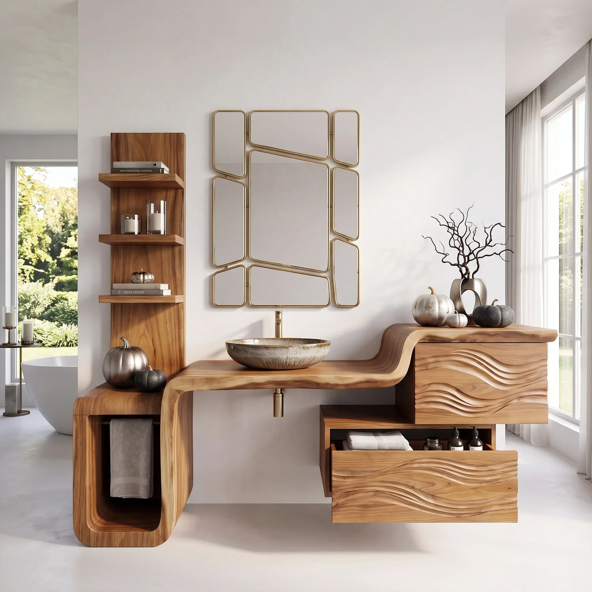 Organic Modern Halloween Bathroom Vanity Luxury Ensuite