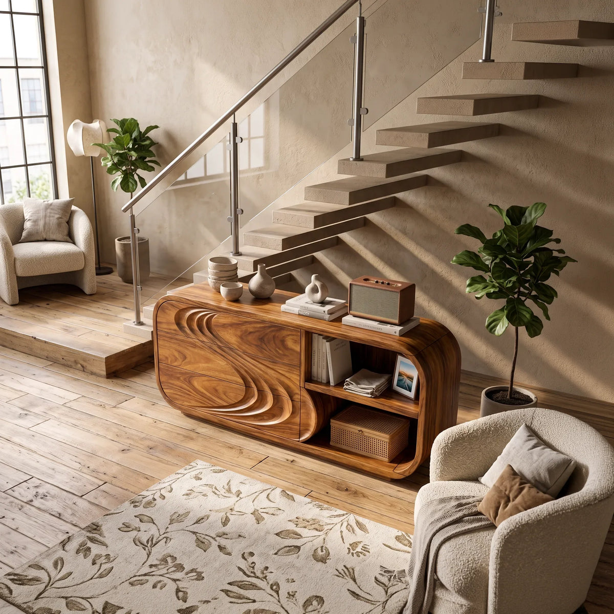 Modern Ripple Dresser For Cozy Bedroom Interior